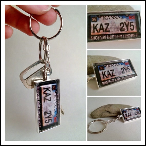 Items similar to From Supernatural KAZ2Y5 Impala License Plate Keychain on Etsy