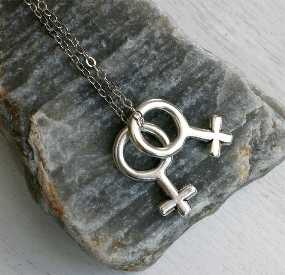 You And Me Necklace Lesbian Pride Necklace Sex Symbol