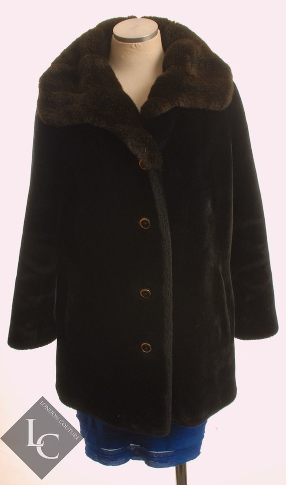 Vintage Borgazia fur coat black and brown with by LondonCouture