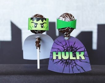 Superhero Collection. Caped Cutouts. DIGITAL DOWNLOAD. DiY Printable Design. Pinkadot Shop