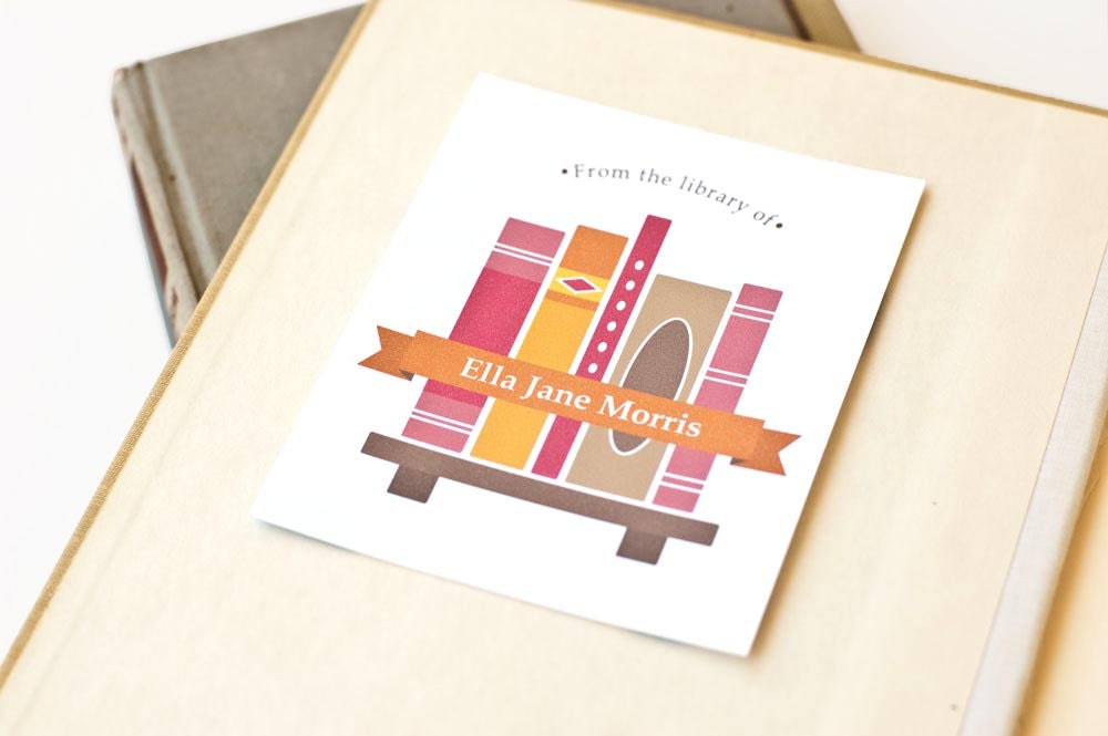 Personalized Bookplates Childrens Bookplate Sticker by PeraPress