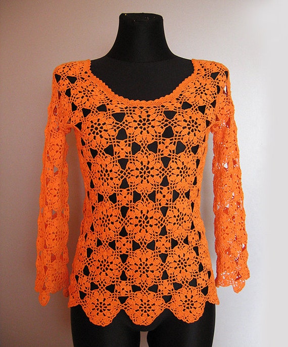 Items Similar To Made To Order Gorgeous Blouse Crochet Handmade On Etsy 