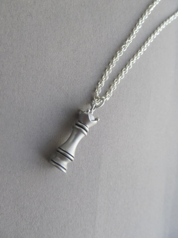 Queen Chess Piece Necklace by IrisJane on Etsy