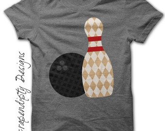 Bowling Iron on Transfer - Sports Iron on Shirt PDF / DIY Bowling Shirt / Toddler Boys Clothes / Kids Bowlers Clothes / Mens Shirt IT150
