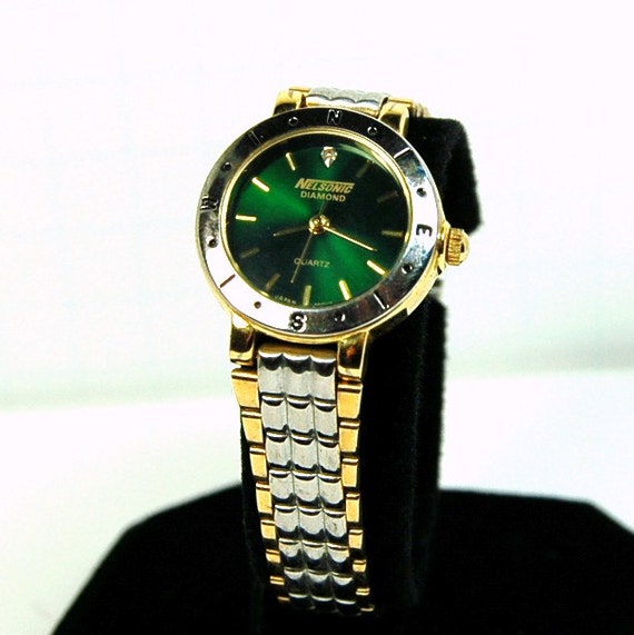 nelsonic diamond quartz watch