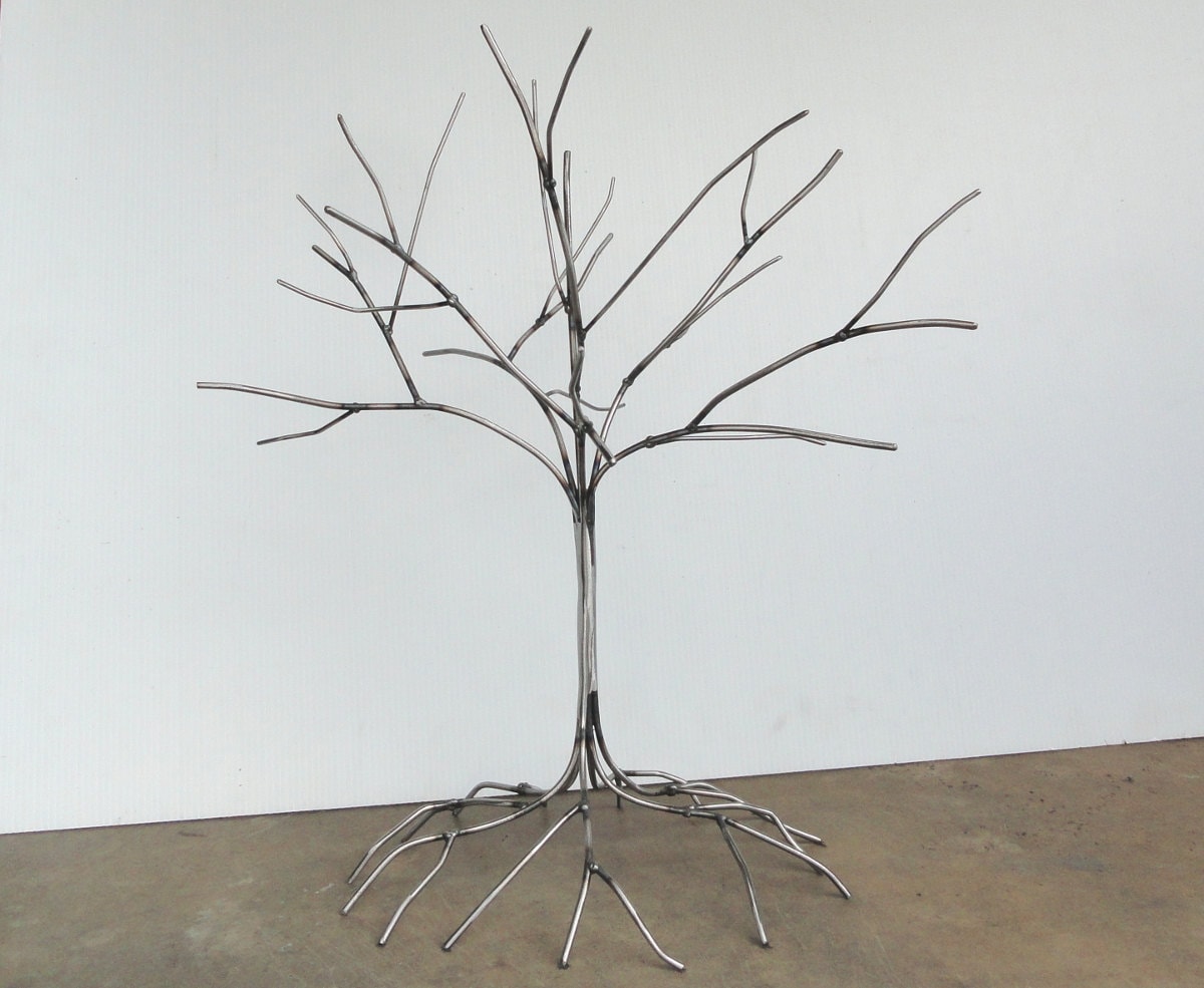 Handgemachte metall baum skulptur von bluepawrelicsnresto auf etsy