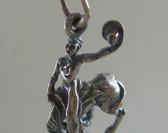 Vintage Cowboy Earrings in Sterling Silver - Horseback Wild West Gene Autry - Southwest Cowgirl Jewelry - Old Charms