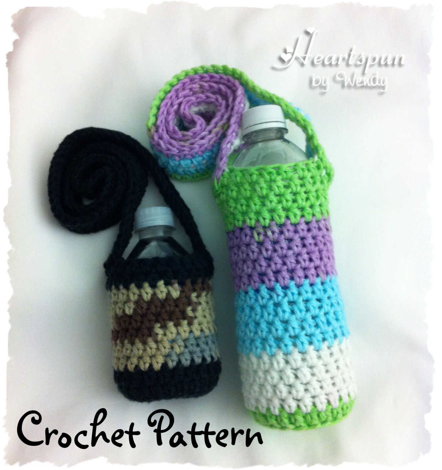 CROCHET PATTERN to make a Changing Colors Water Bottle Holder