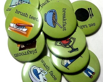 Chore magnets set of 10 fridge magnets