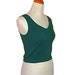 1980s cropped SWEETHEART tank / midriff top / emerald green / size small