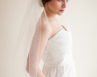 Wedding Veil, Floor length Veil, Bridal Veil, Tulle Veil - 72 inches - Arabella Style 7613