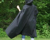 Black Cloak, Adult, Hooded