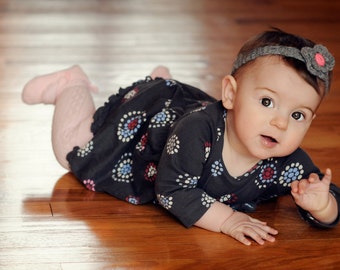 crochet baby headband, crochet baby headband with flower, crochet headband, baby headband, kids headband