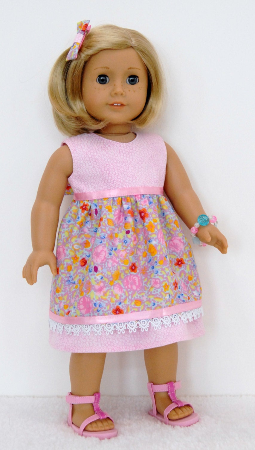 American Girl 18 inch Doll Clothes Sleeveless Pink Dress