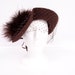 Vintage Brown Wool Hat French Room New York Creation 1940s Ostrich Feathers Silk Fascinator Mad Men