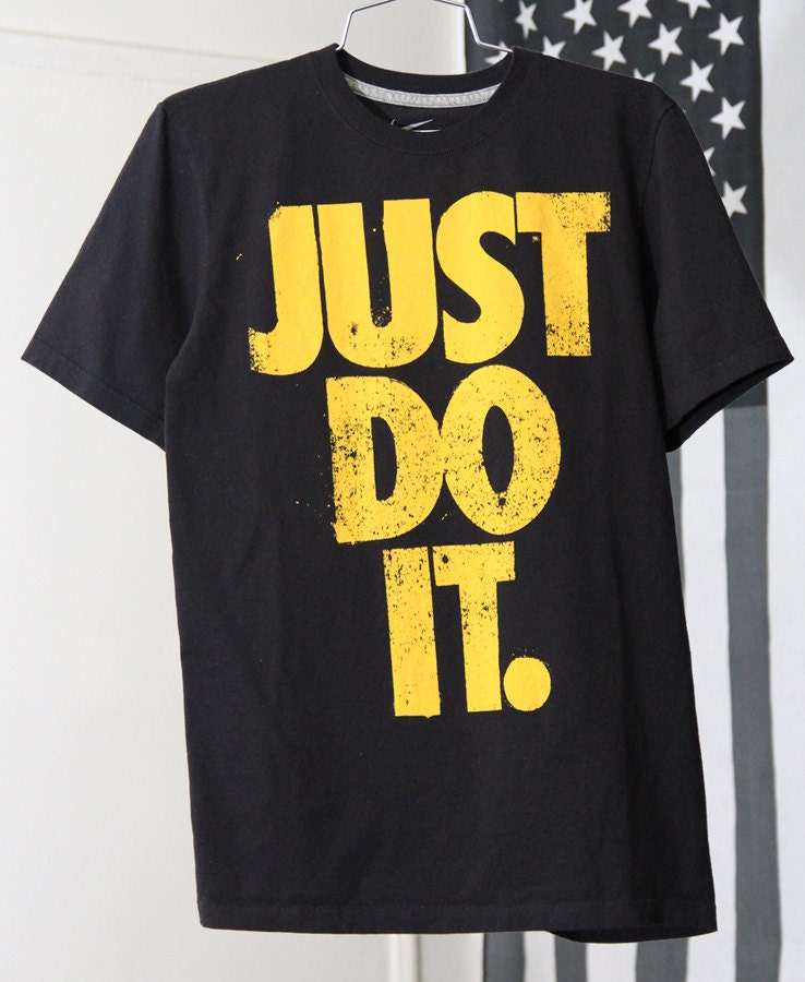 Black and Yellow JUST DO IT. Nike T-Shirt