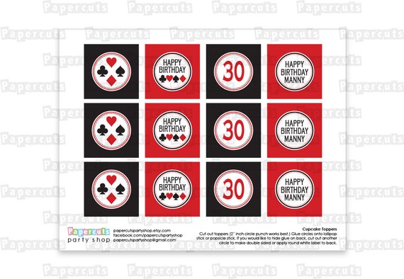 Casino cupcake cases