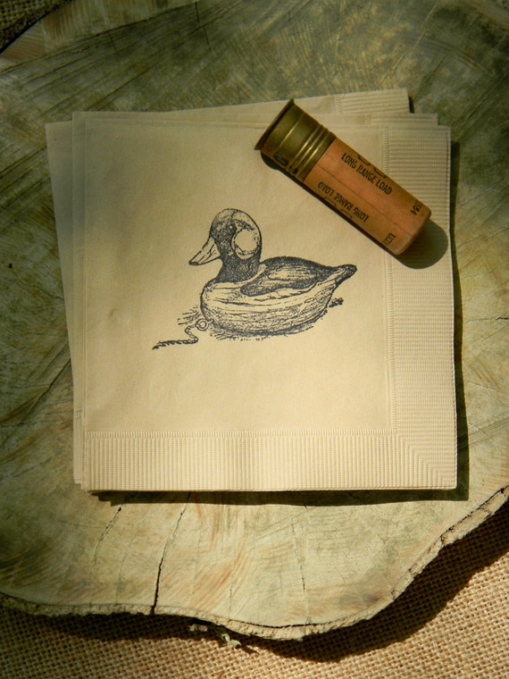 Light Burlap Brown Wooden Vintage Duck Decoy Rustic Hand