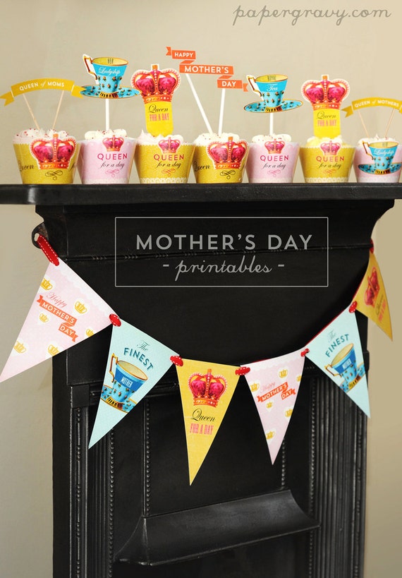 Printable Mother's Day Tea Party Decorations 16 designs Il_570xn