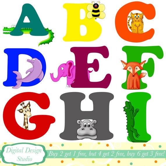 free clip art animal letters - photo #18