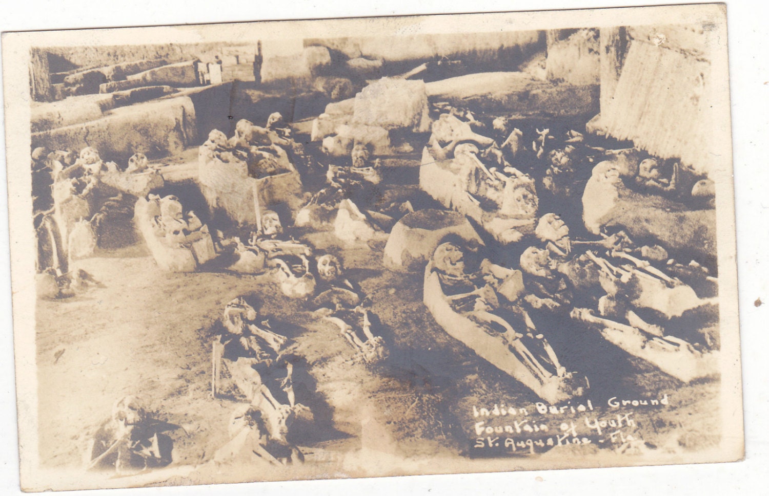 RPPC Native American Indian Burial Ground Fountain Of