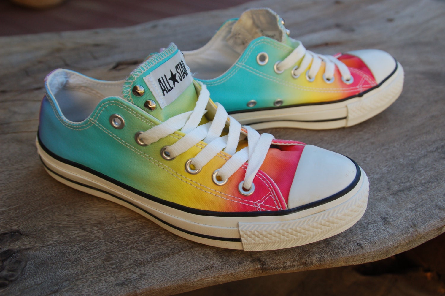 Rainbow Studded Converse Allstars Hard to Find Rare Chucks