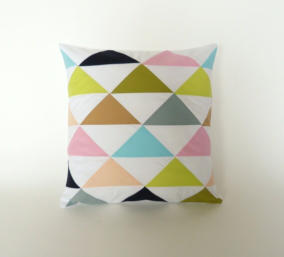 Items similar to 16X16 inches Geometric triangle pillow cover
