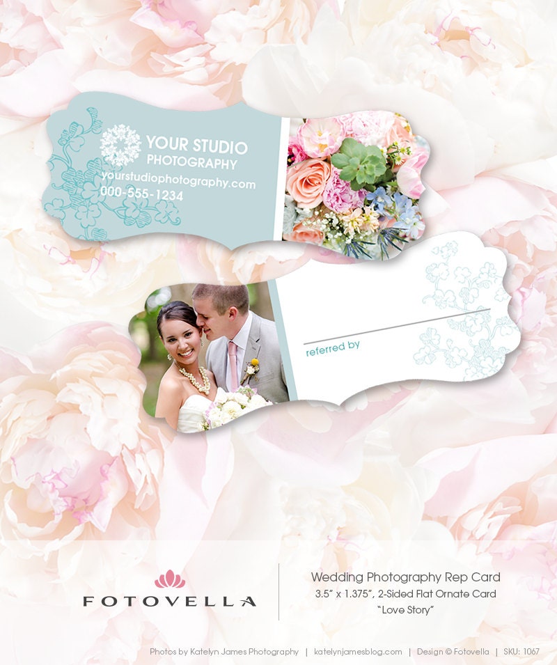 Wedding Photography Marketing Referral Card Template by FOTOVELLA