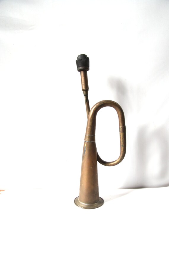 Items similar to RUSTIC TRUMPET HORN Converted car horn Bugle Copper