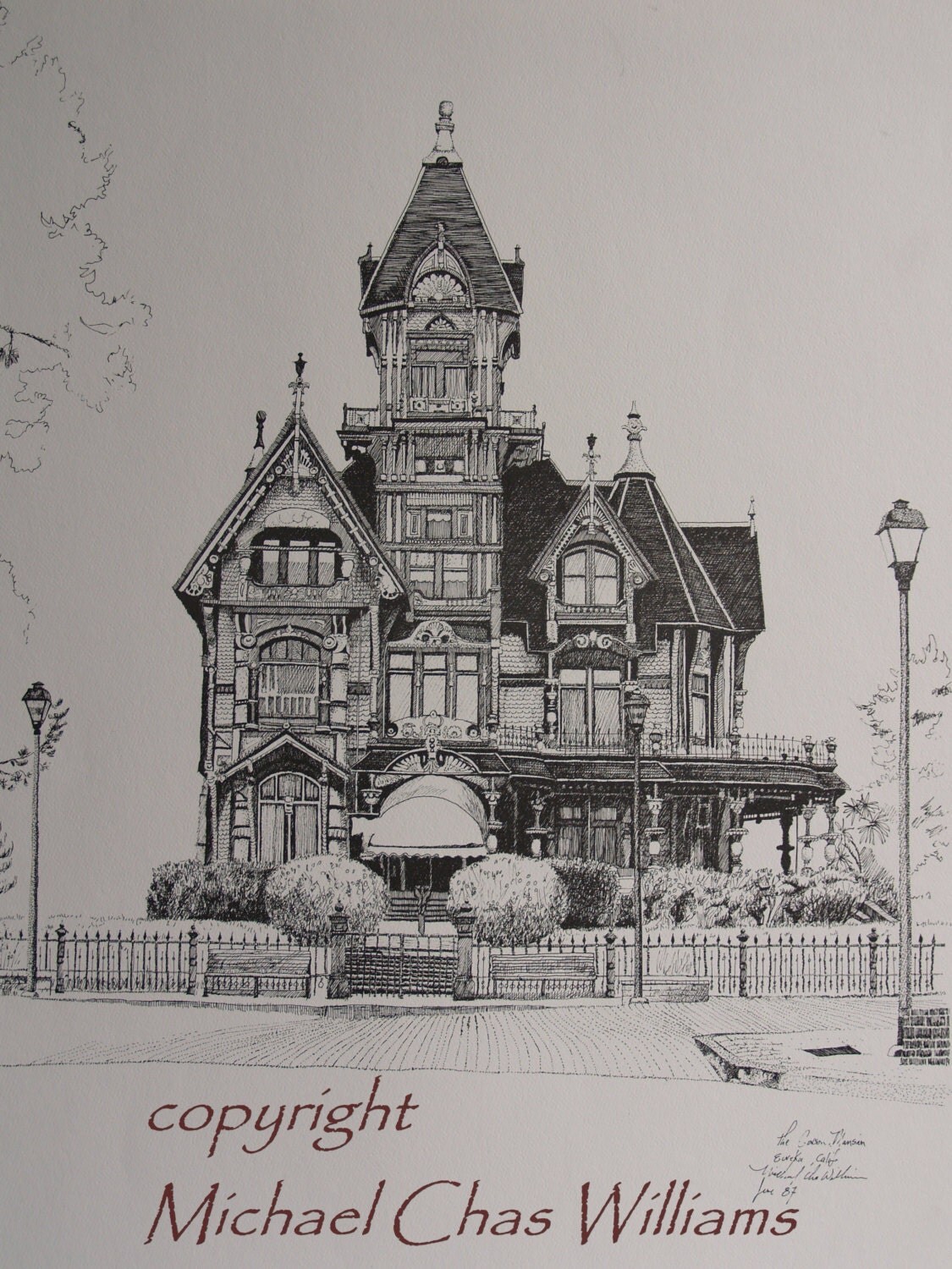 Architecture Victorian House Carson House Fine ARt Print