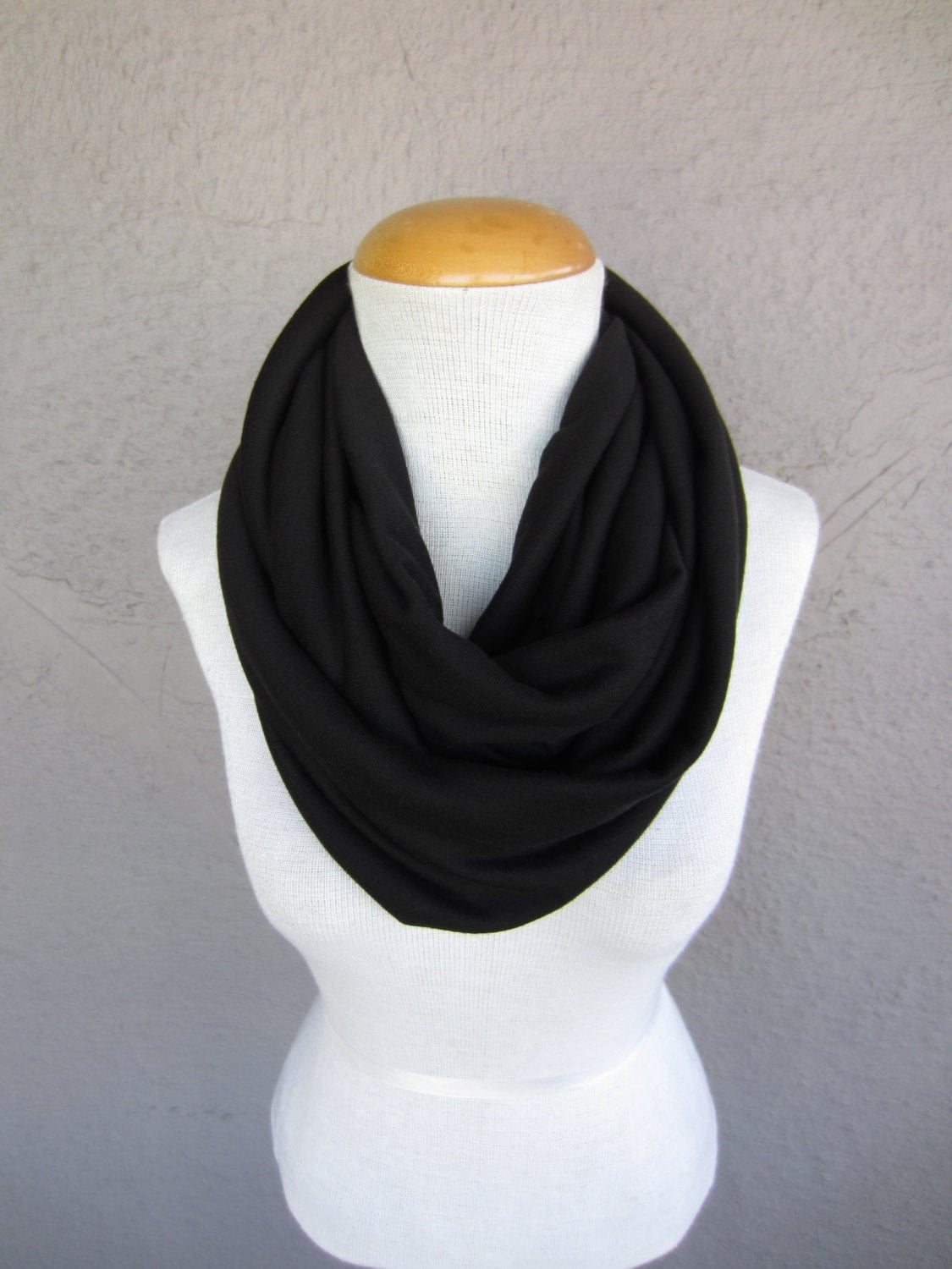 Large Black Infinity Scarf Oversized Black Scarf Black