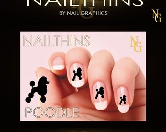 STANDARD POODLE Nail Decal Dog Nail Decal Nail Design NAILTHINS