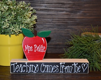 Personalized Teacher Appreciation Gift Name Plate Wedding Gift for Teacher Personalized Teacher Gift End of School Gift Name Plaque