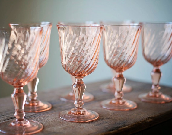 Vintage Pink Champagne Glasses 10