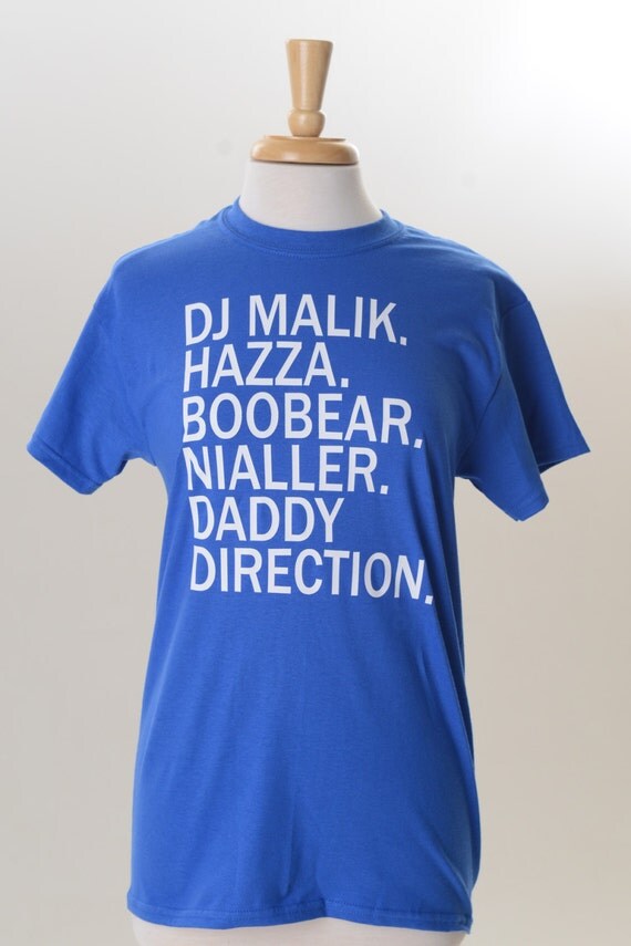 Items similar to Crew Neck One Direction Nicknames Tee Shirt on Etsy