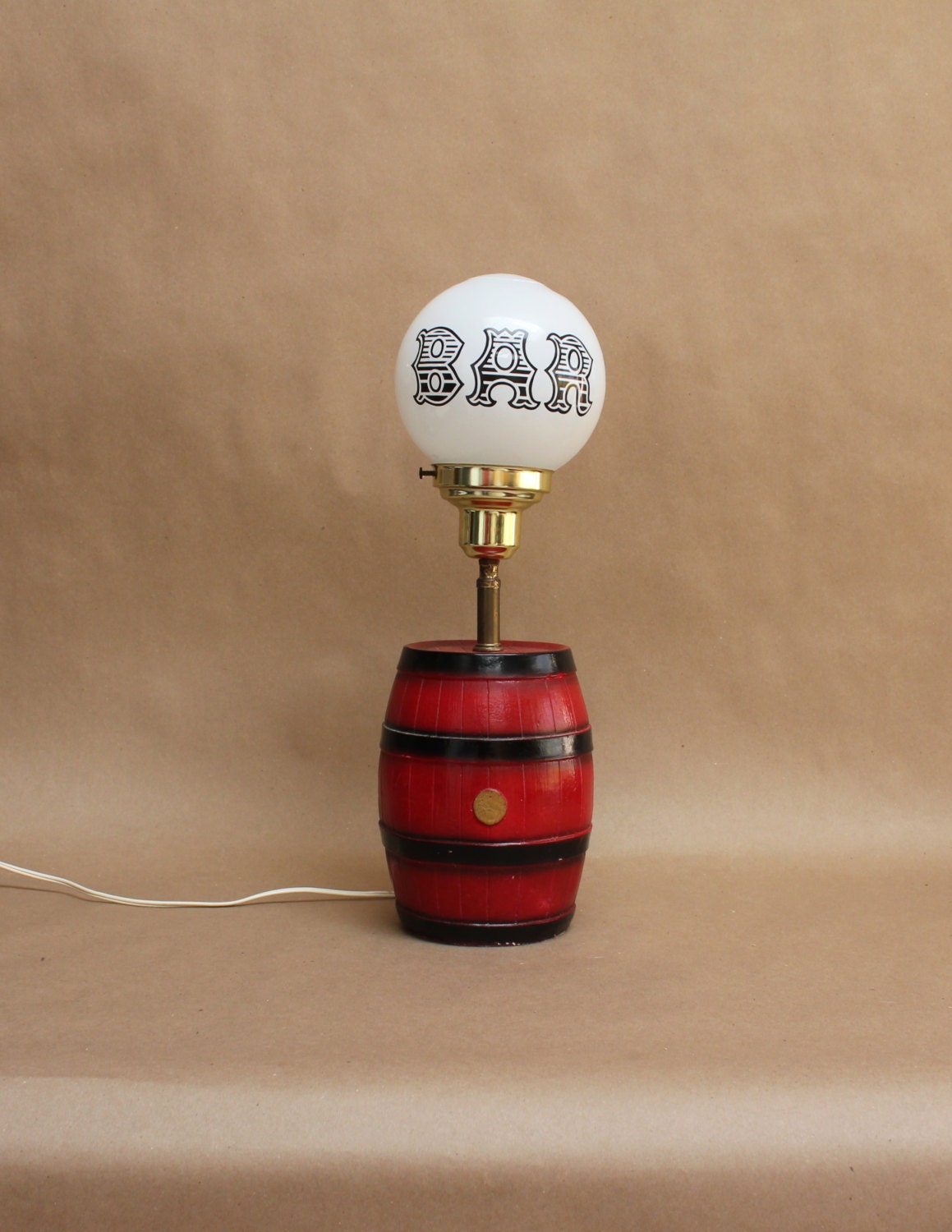 Vintage Bar Lamp Barrel/Keg Shaped Light Retro Home Decor