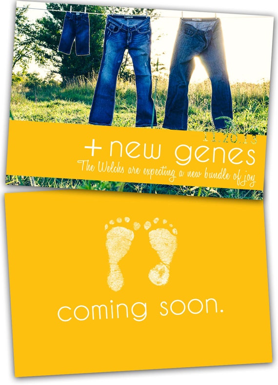 Items similar to Pregnancy Announcement Card: New Baby ...