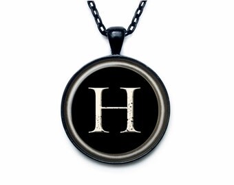 Vintage Typewriter Key pendant Vintage Typewriter Key necklace Art print under glass