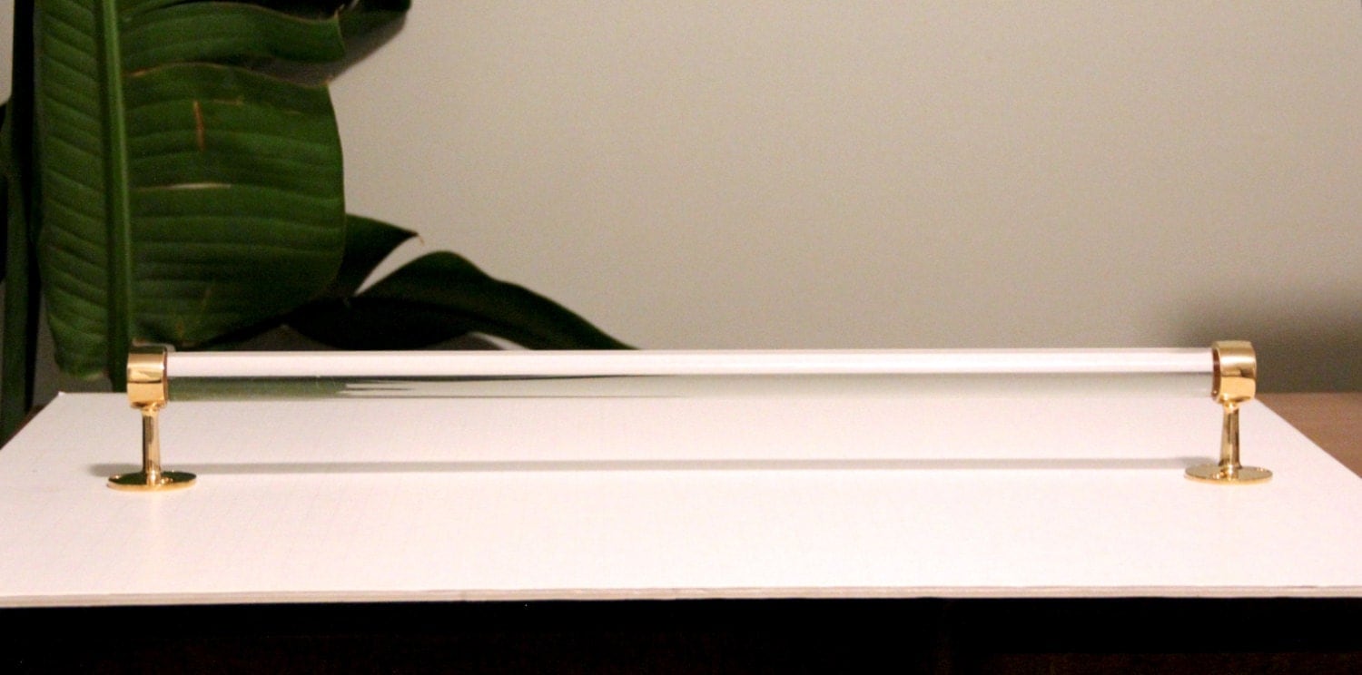 TOWEL BAR Lucite w/ End Bracket Traditional Style by LuxHoldups