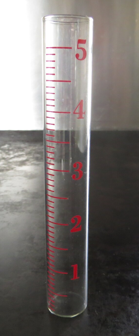 Vintage Lab 5 Graduated Cylinder Test Tube Laboratory