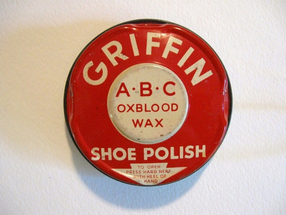 Griffin ABC Oxblood Wax Shoe Polish Tin by InTheTinderbox ...
