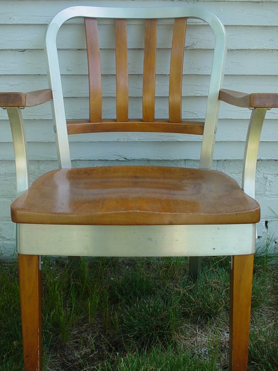 Impressive Vintage Shaw Walker Office Chair c 1950s Wood and