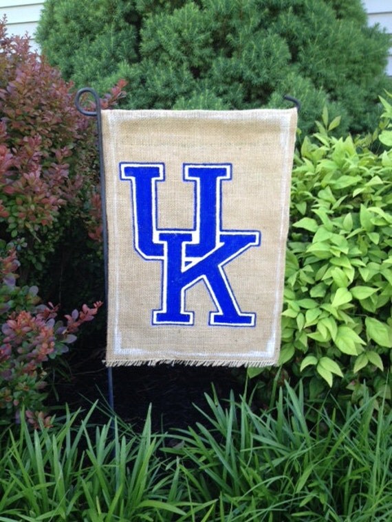 Kentucky Burlap Garden Flag