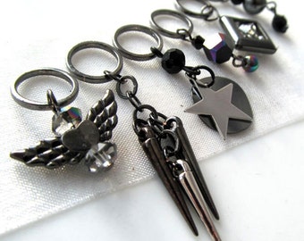 LAST SETS - The Edge of Glory - Six Handmade Stitch Markers - Fits Up To 8.0 mm (11 US) - Limited Edition