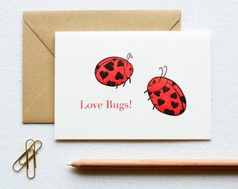 Ladybug Letterpress Box of 6 Cards
