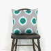 SALE || Outdoor pillow cover - Throw pillow covers 18x18 - Modern decor - Ikat dots in turquoise, white and grey decorative pillow