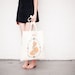 Curious Fox Printed Tote Bag