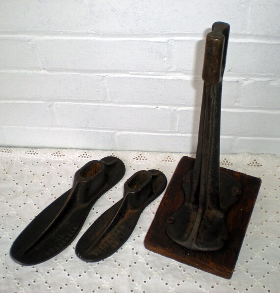 Cobbler shoe form, warranted, shoe stand, vintage, antique, farmhouse ...