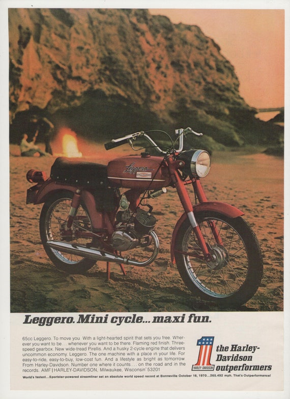 1971 Harley Davidson Leggero Advertisement Mini Bike 