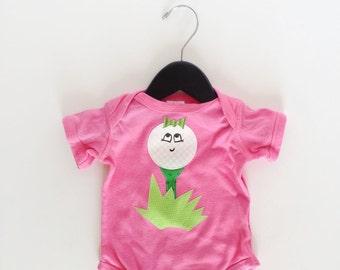 Pink Girl Golf One Piece Body Suit Little Caddy